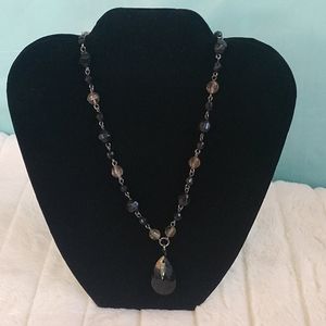 Classy black beaded necklace